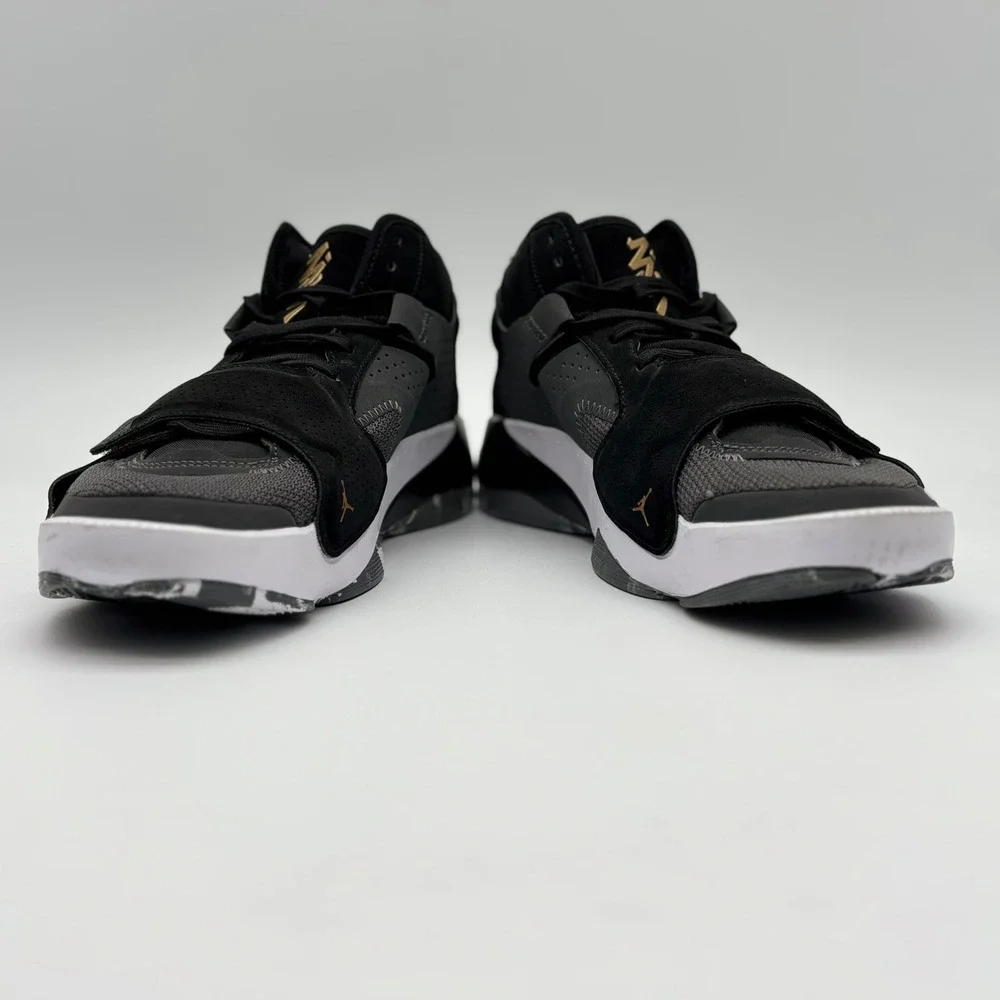Jordan Zion‎ 2 Black Metallic Gold White Basketball Shoes DQ7688-001 Mens 8.5